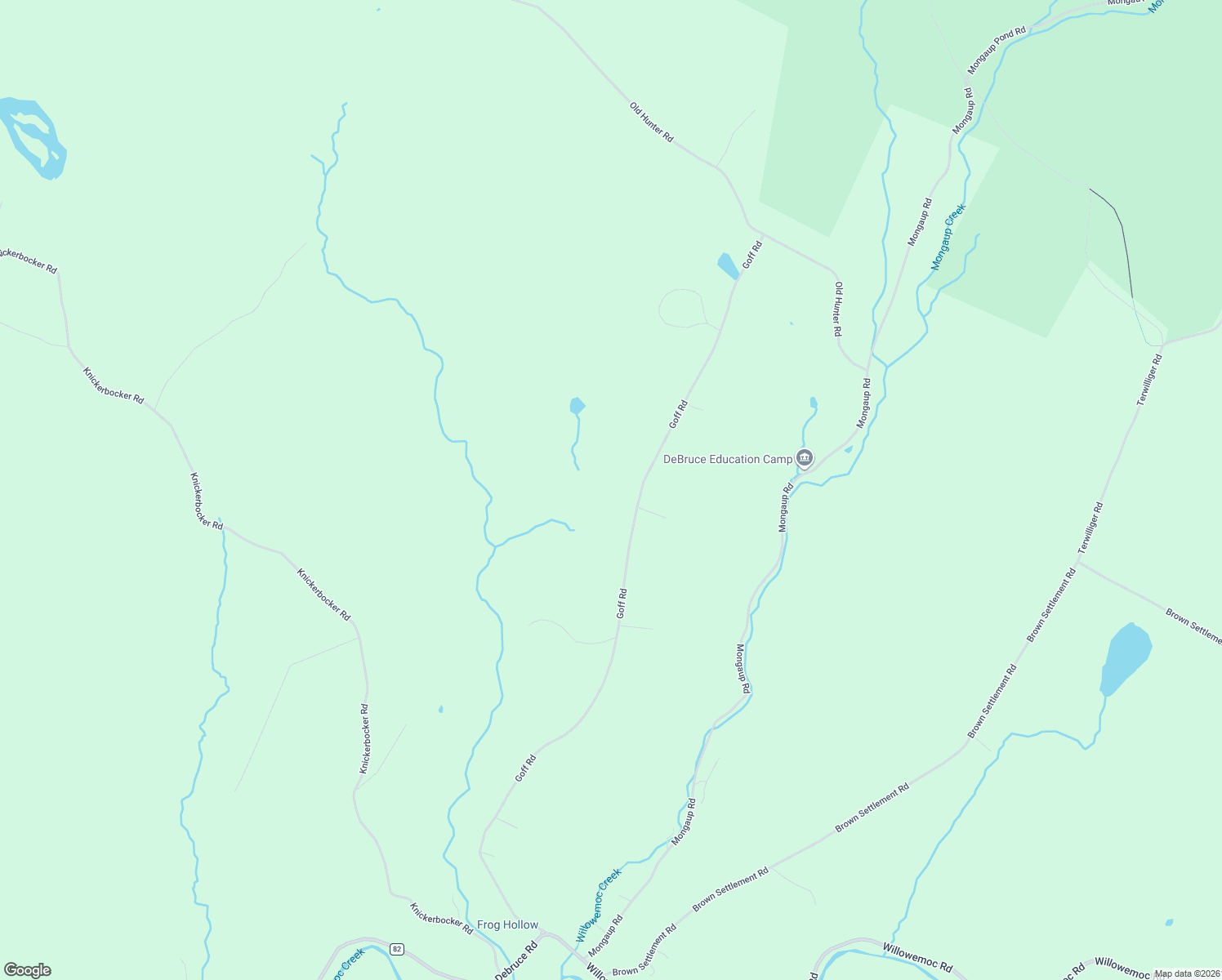 map of restaurants, bars, coffee shops, grocery stores, and more near 346 Goff Road in Livingston Manor