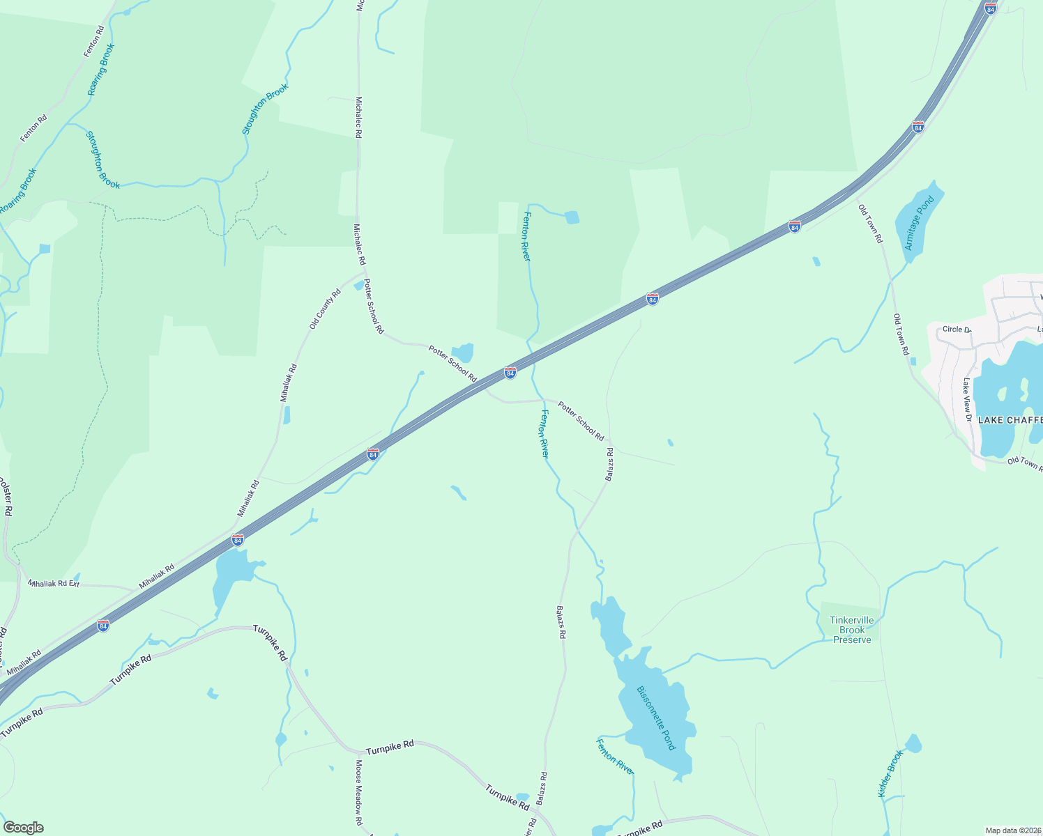 map of restaurants, bars, coffee shops, grocery stores, and more near 37 Potter School Road in Willington