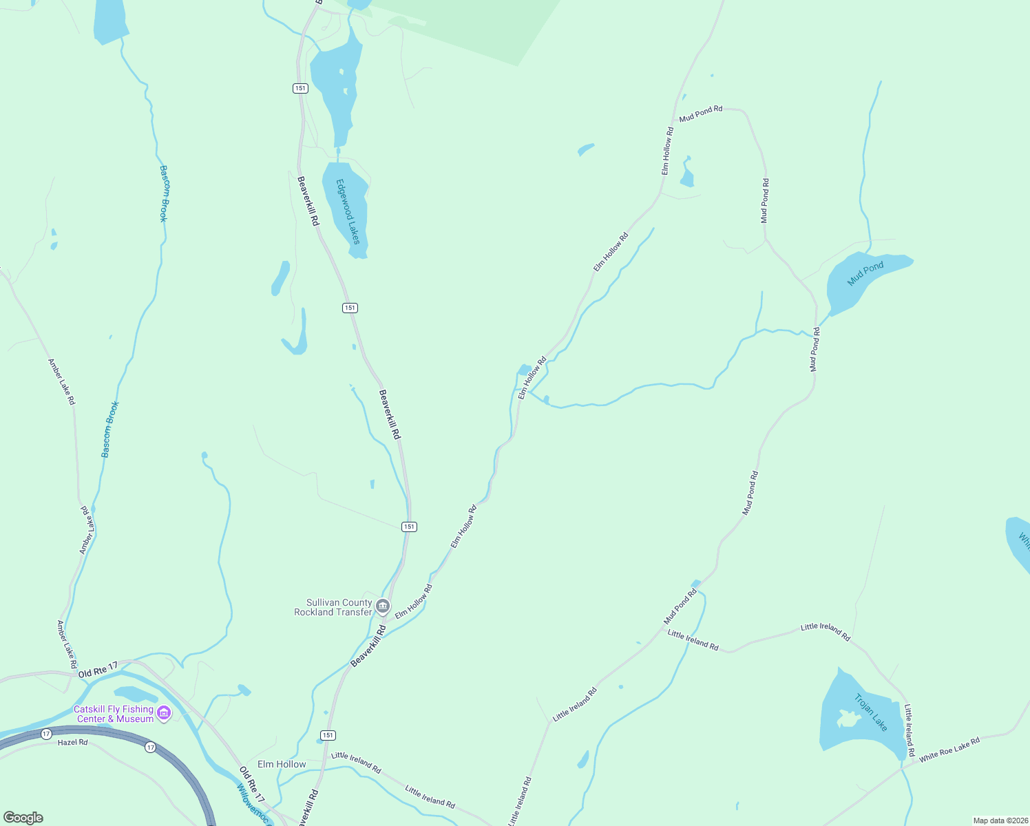 map of restaurants, bars, coffee shops, grocery stores, and more near 175 Elm Hollow Road in Livingston Manor