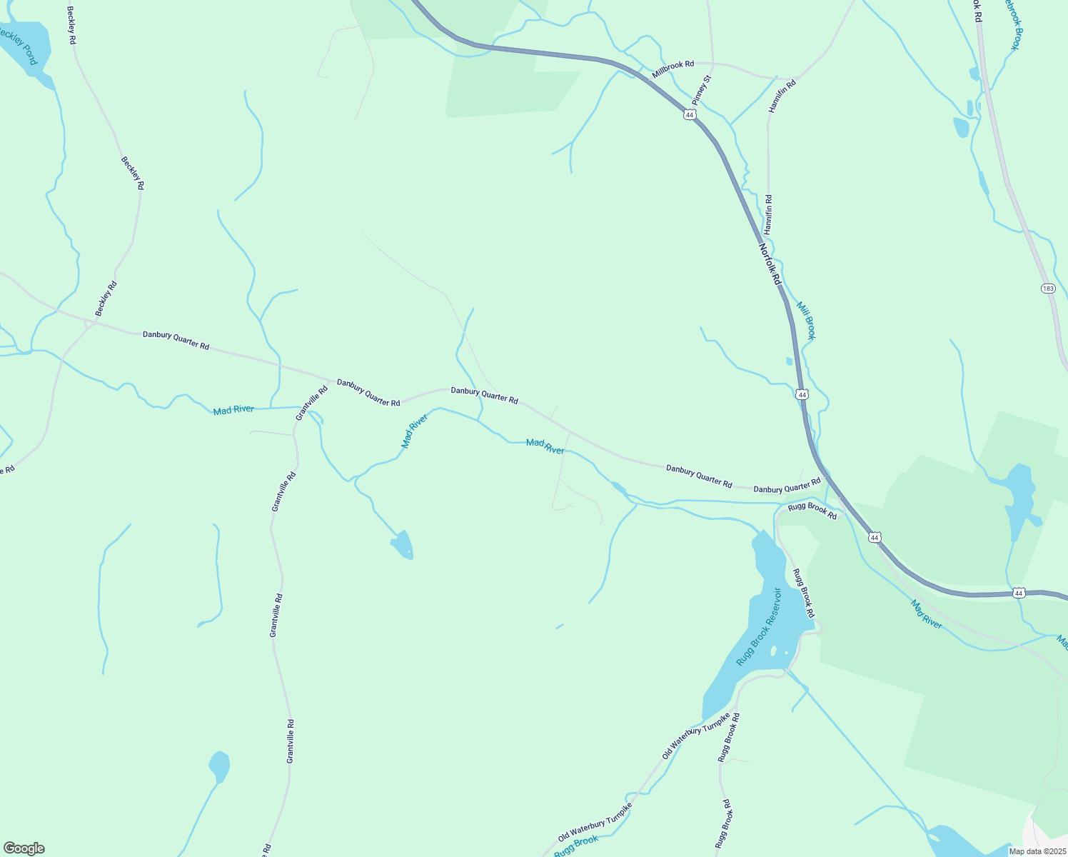 map of restaurants, bars, coffee shops, grocery stores, and more near 153 Danbury Quarter Road in Winsted