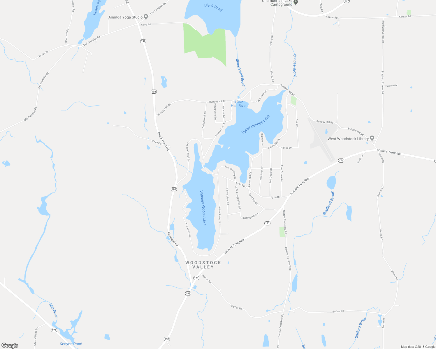 map of restaurants, bars, coffee shops, grocery stores, and more near 64 Hiawatha Heights in Woodstock