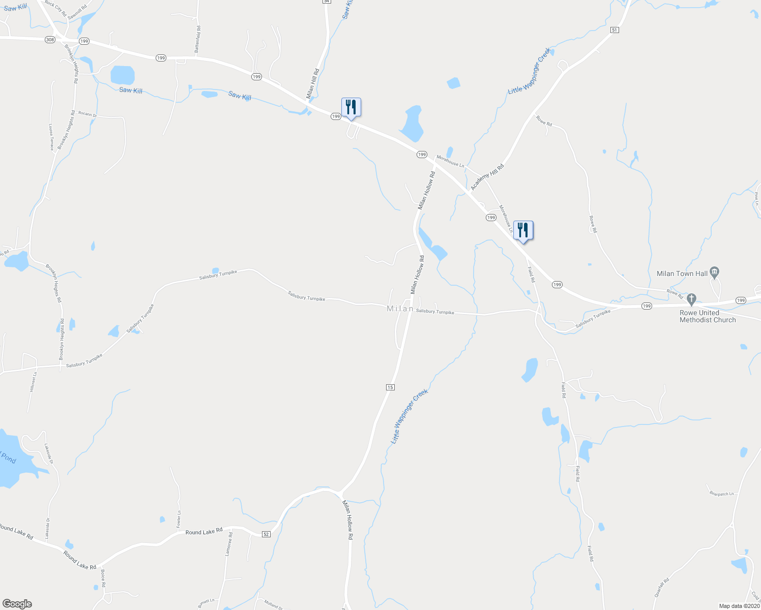 map of restaurants, bars, coffee shops, grocery stores, and more near 753 Salisbury Turnpike in Rhinebeck