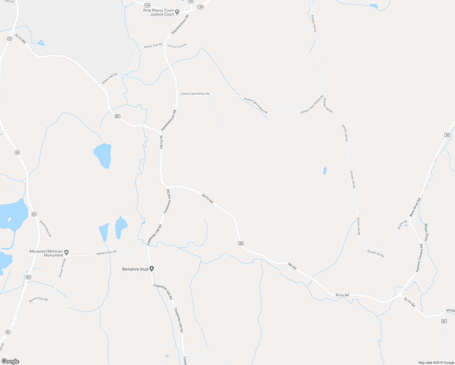 map of restaurants, bars, coffee shops, grocery stores, and more near 1990 Route 83 in Pine Plains