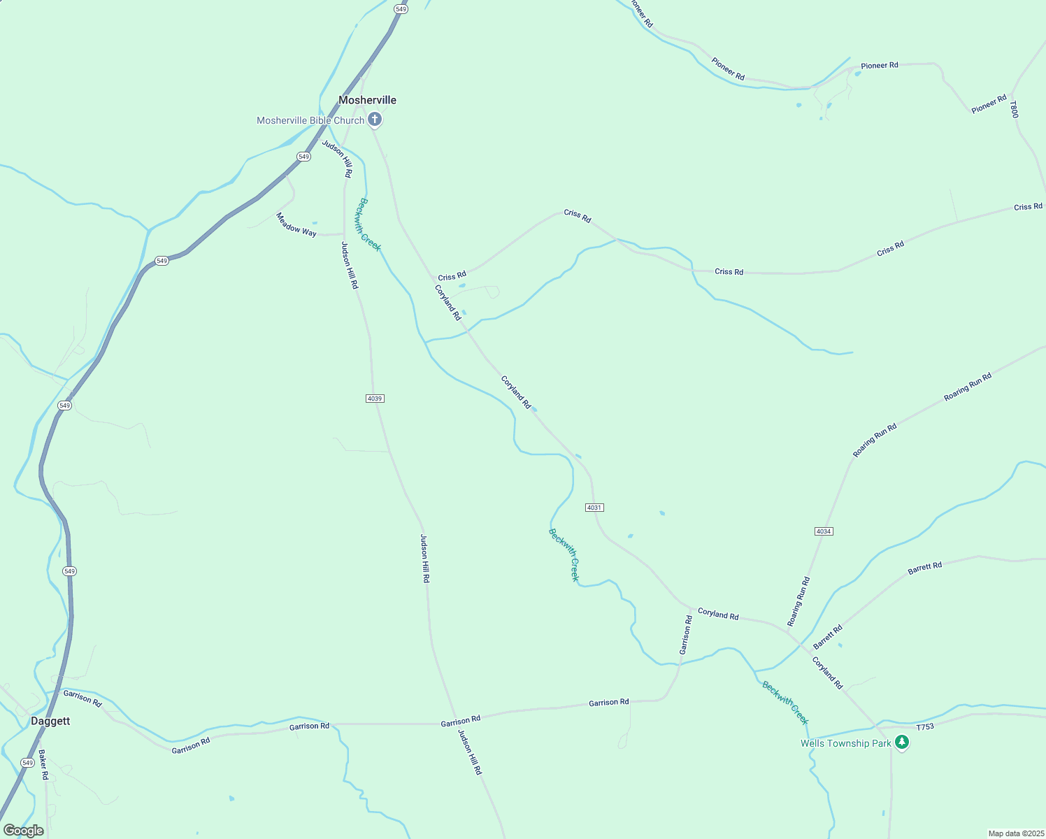 map of restaurants, bars, coffee shops, grocery stores, and more near 8841 Coryland Road in Gillett