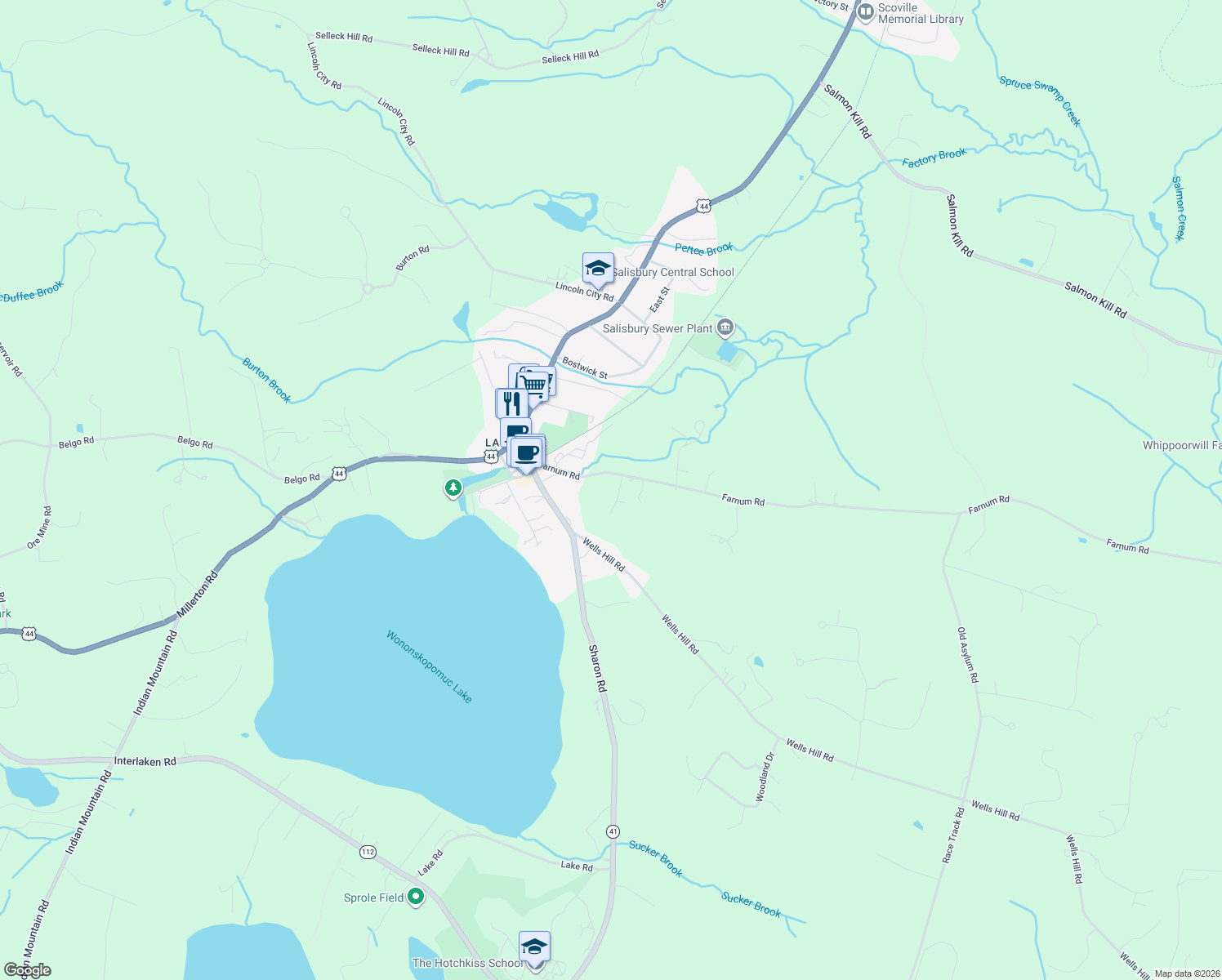 map of restaurants, bars, coffee shops, grocery stores, and more near 7 Perry St in Salisbury