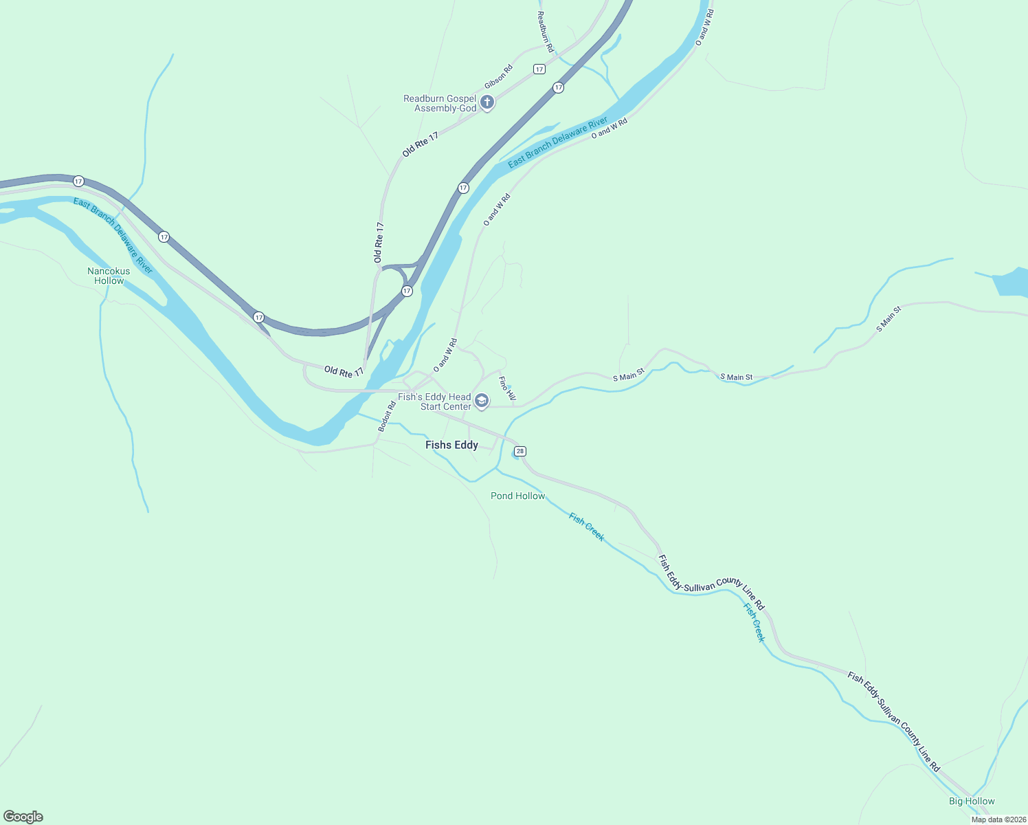 map of restaurants, bars, coffee shops, grocery stores, and more near 126 Fino Hill in East Branch