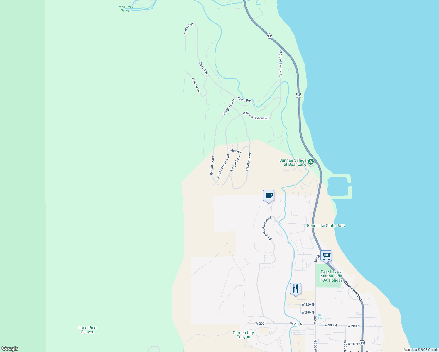 map of restaurants, bars, coffee shops, grocery stores, and more near 1080 North Broad Hollow Road in Garden City