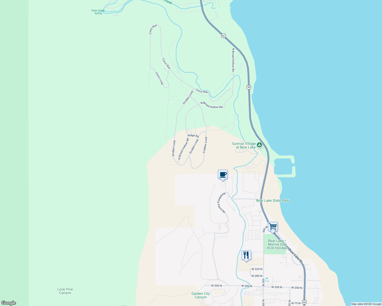 map of restaurants, bars, coffee shops, grocery stores, and more near 1253 Sculpin Loop in Garden City