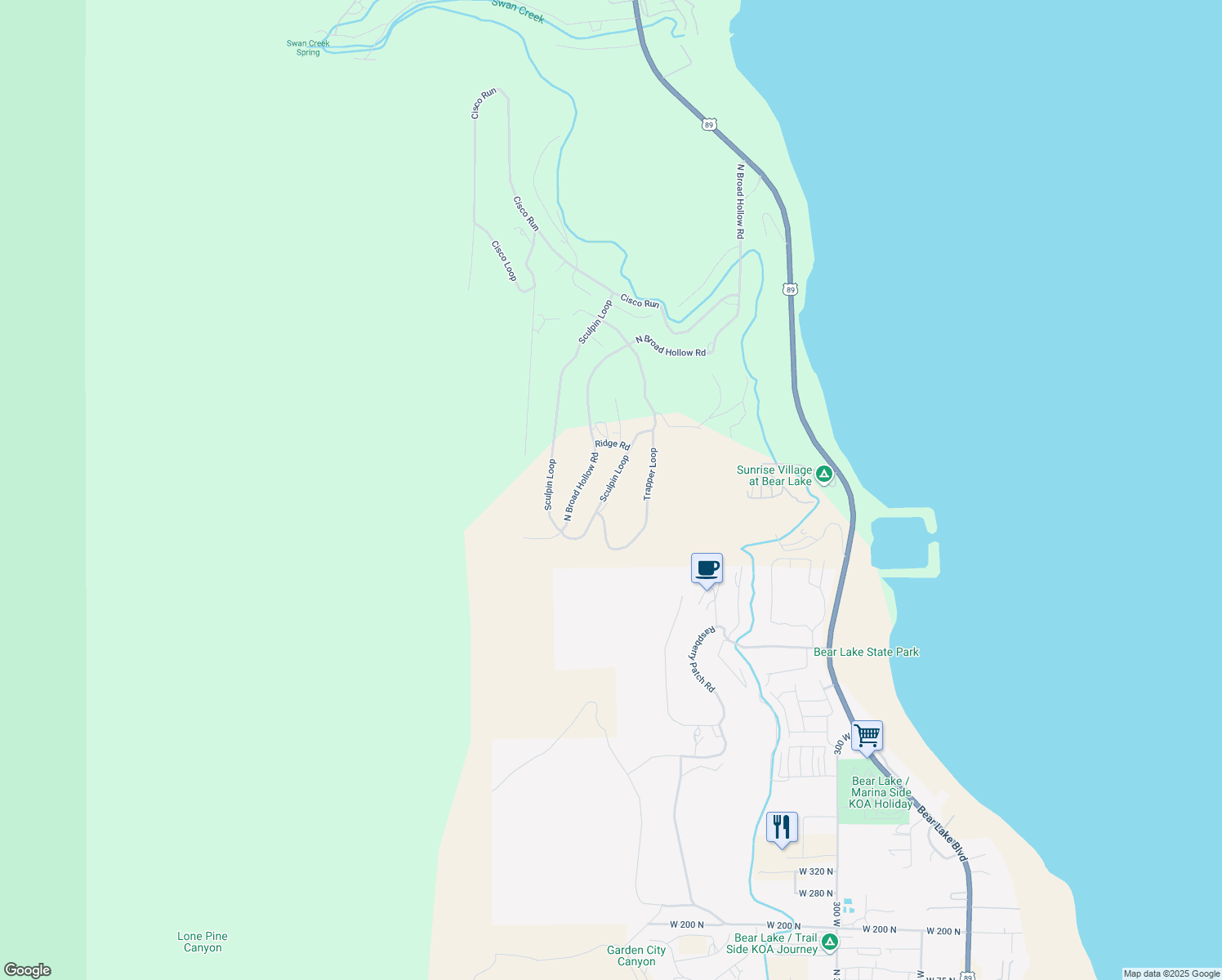 map of restaurants, bars, coffee shops, grocery stores, and more near 1245 Sculpin Loop in Garden City