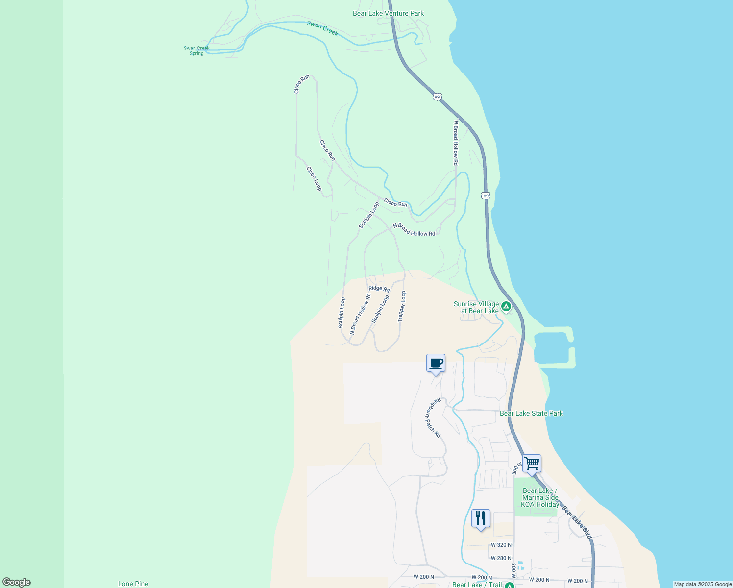 map of restaurants, bars, coffee shops, grocery stores, and more near 1205 North Broad Hollow Road in Garden City