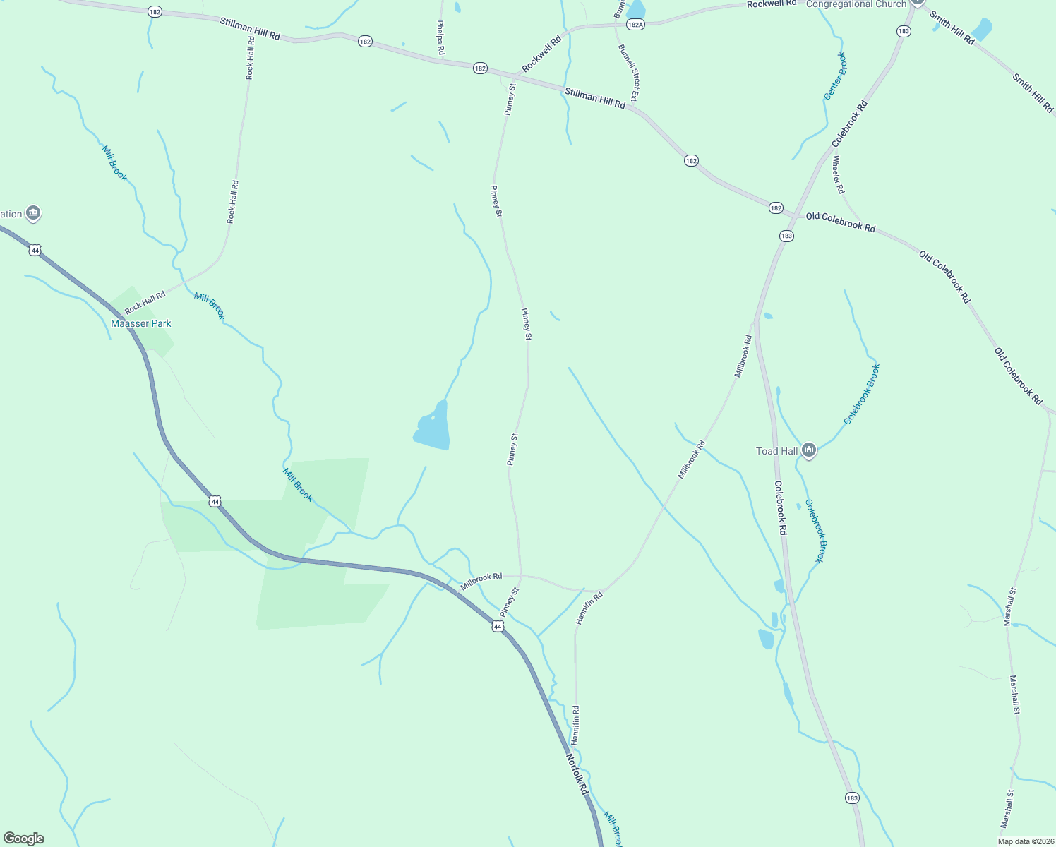 map of restaurants, bars, coffee shops, grocery stores, and more near 122 Pinney Street in Colebrook