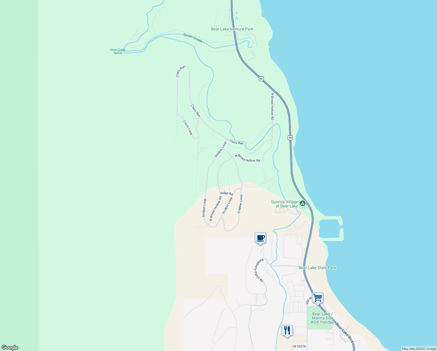 map of restaurants, bars, coffee shops, grocery stores, and more near 1334 North Broad Hollow Road in Garden City