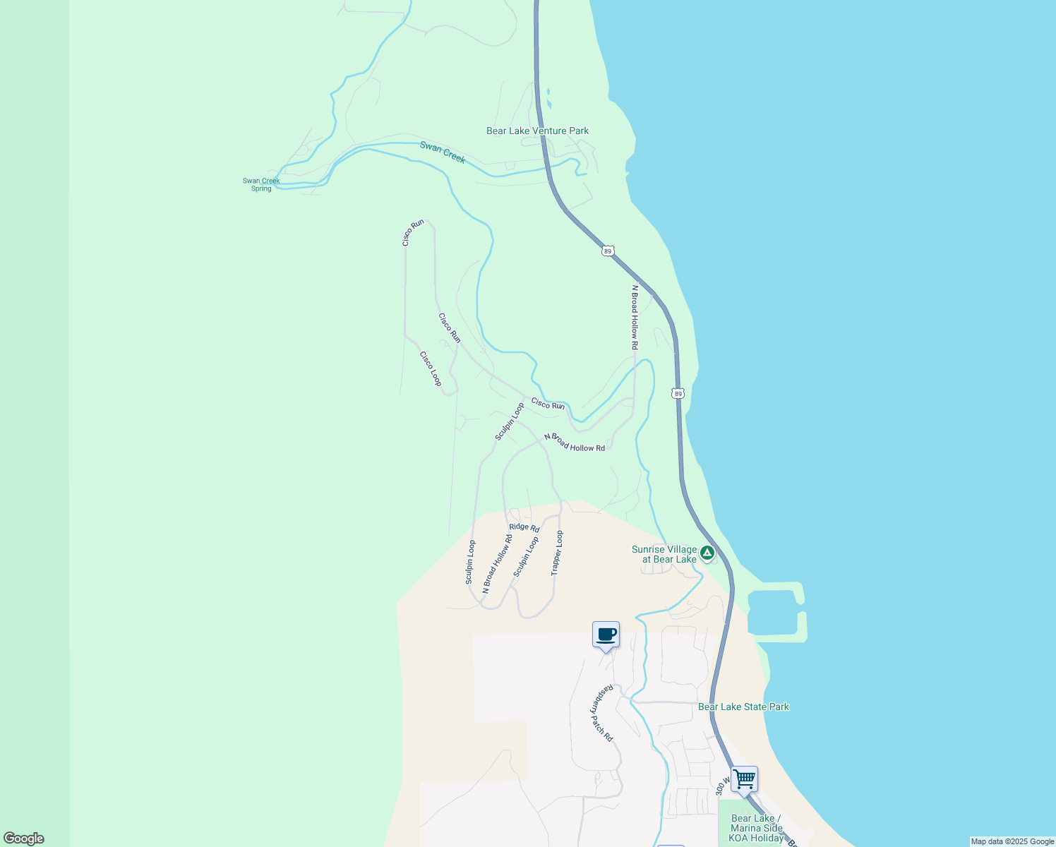 map of restaurants, bars, coffee shops, grocery stores, and more near 1476 North Trapper Loop in Garden City