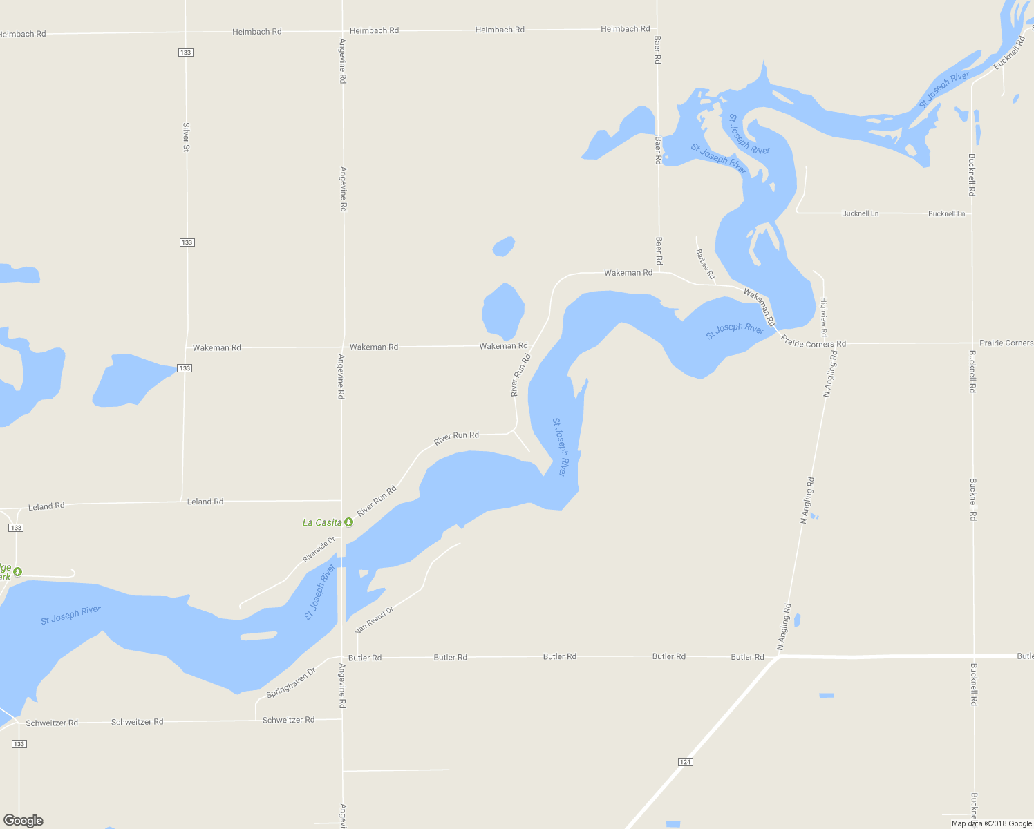 map of restaurants, bars, coffee shops, grocery stores, and more near 23670 River Run Road in Mendon