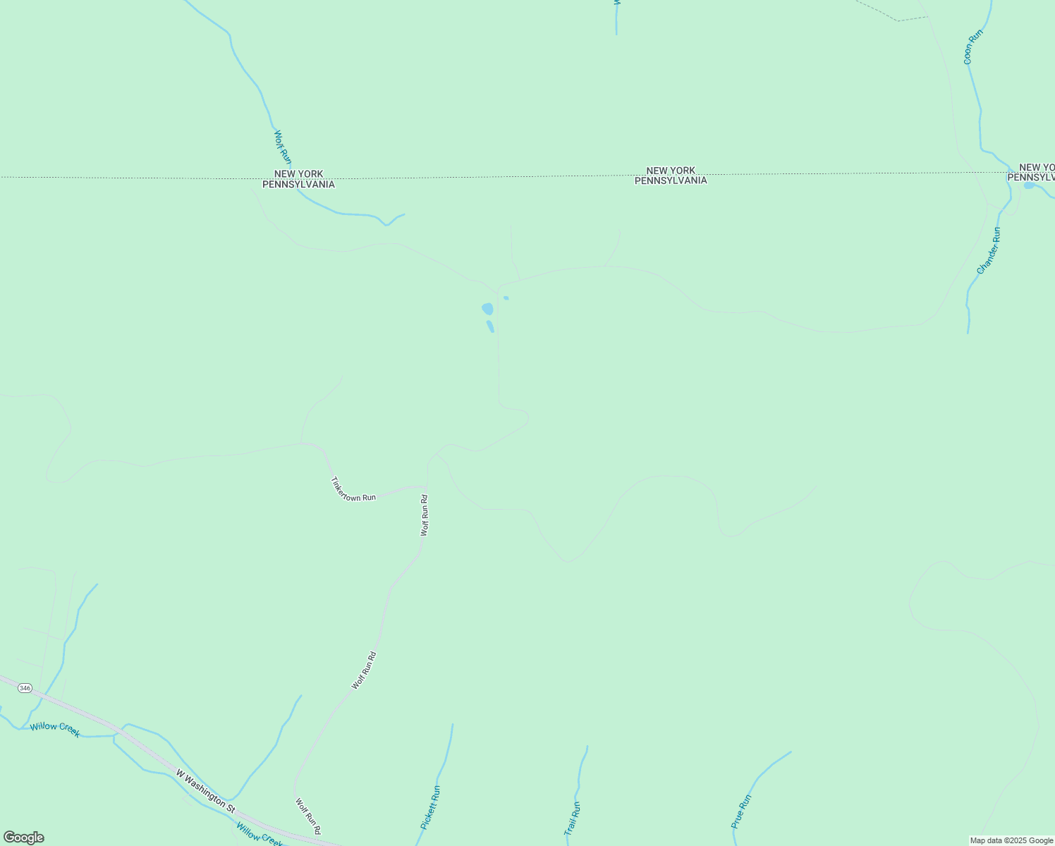 map of restaurants, bars, coffee shops, grocery stores, and more near Wolf Run Road in McKean County