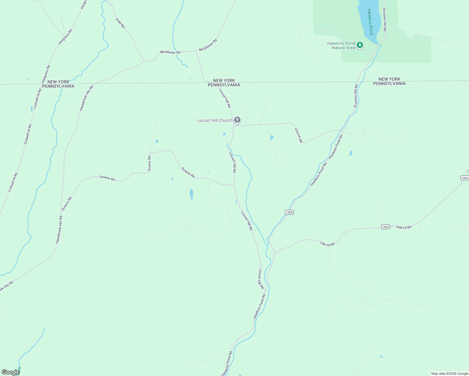 map of restaurants, bars, coffee shops, grocery stores, and more near Locust Hill Road in Susquehanna