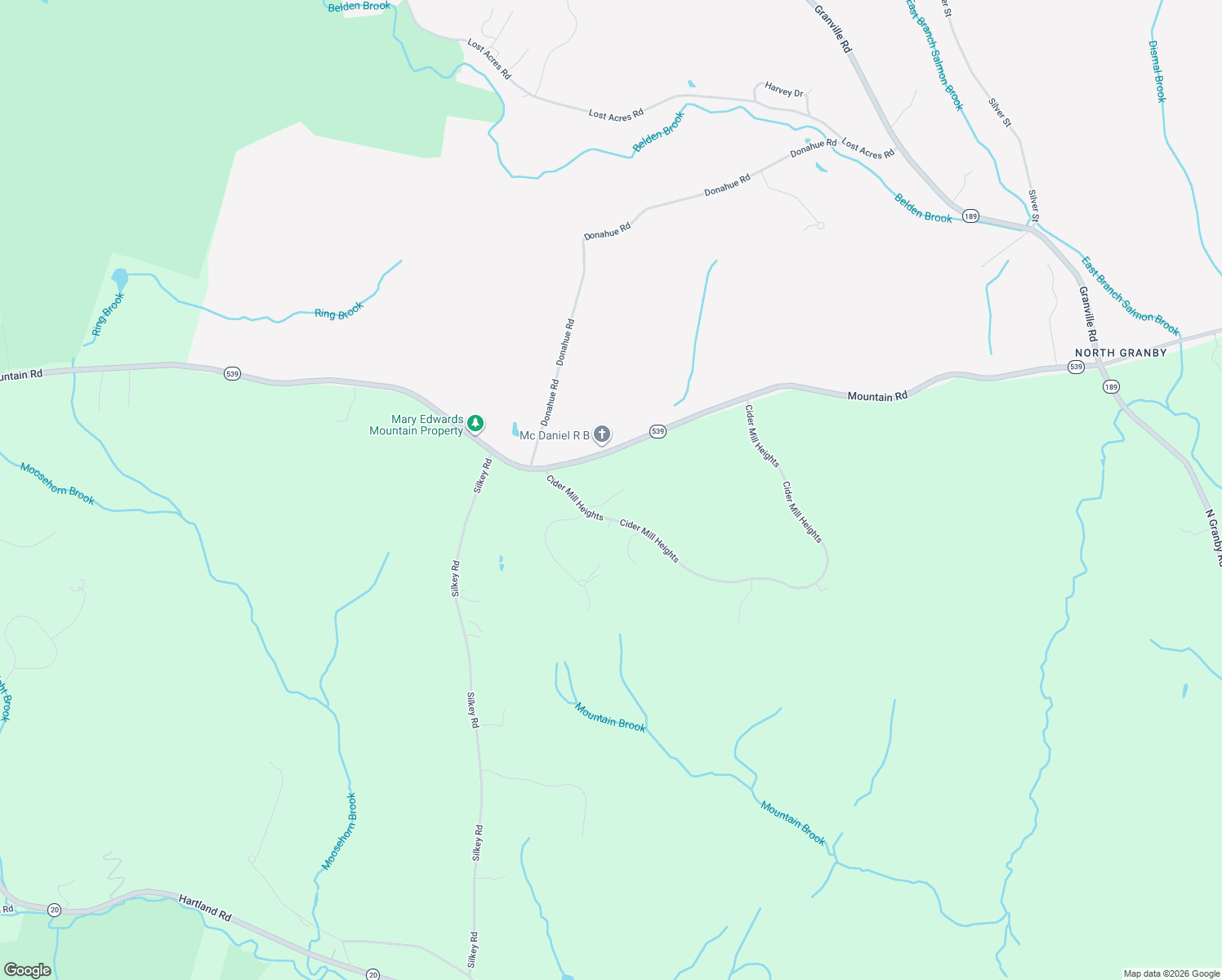 map of restaurants, bars, coffee shops, grocery stores, and more near 204 Baldwin Lane in Granby