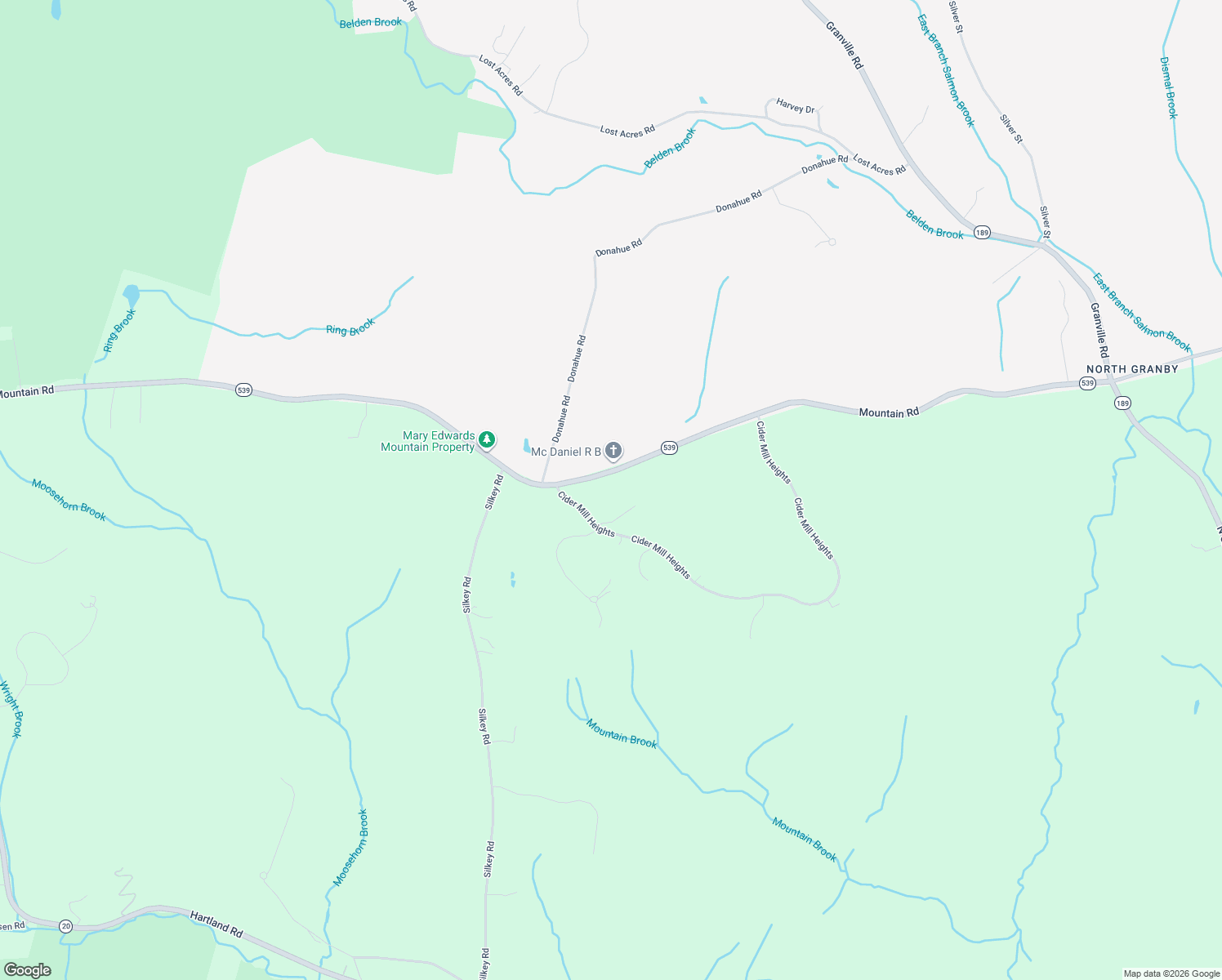 map of restaurants, bars, coffee shops, grocery stores, and more near 204 Baldwin Lane in Granby