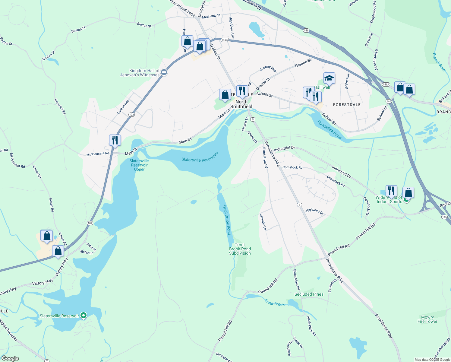 71 Tifft Road, North Smithfield RI Walk Score