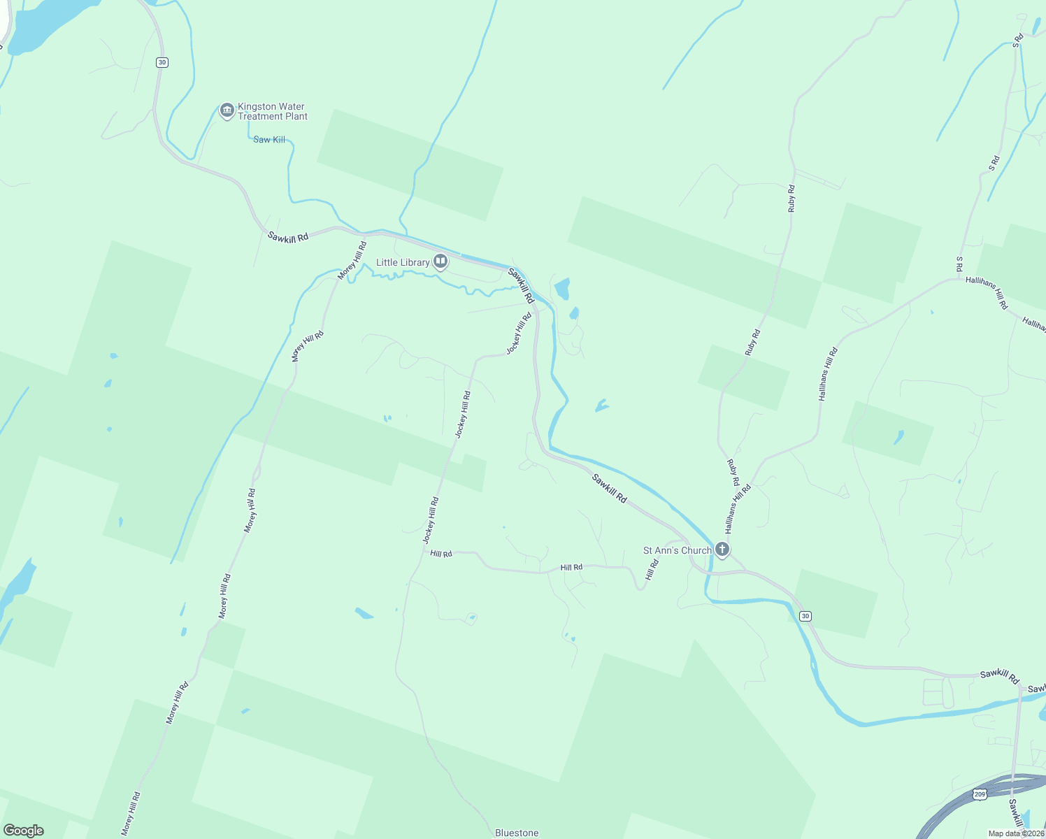 map of restaurants, bars, coffee shops, grocery stores, and more near 1063 Sawkill Road in Kingston