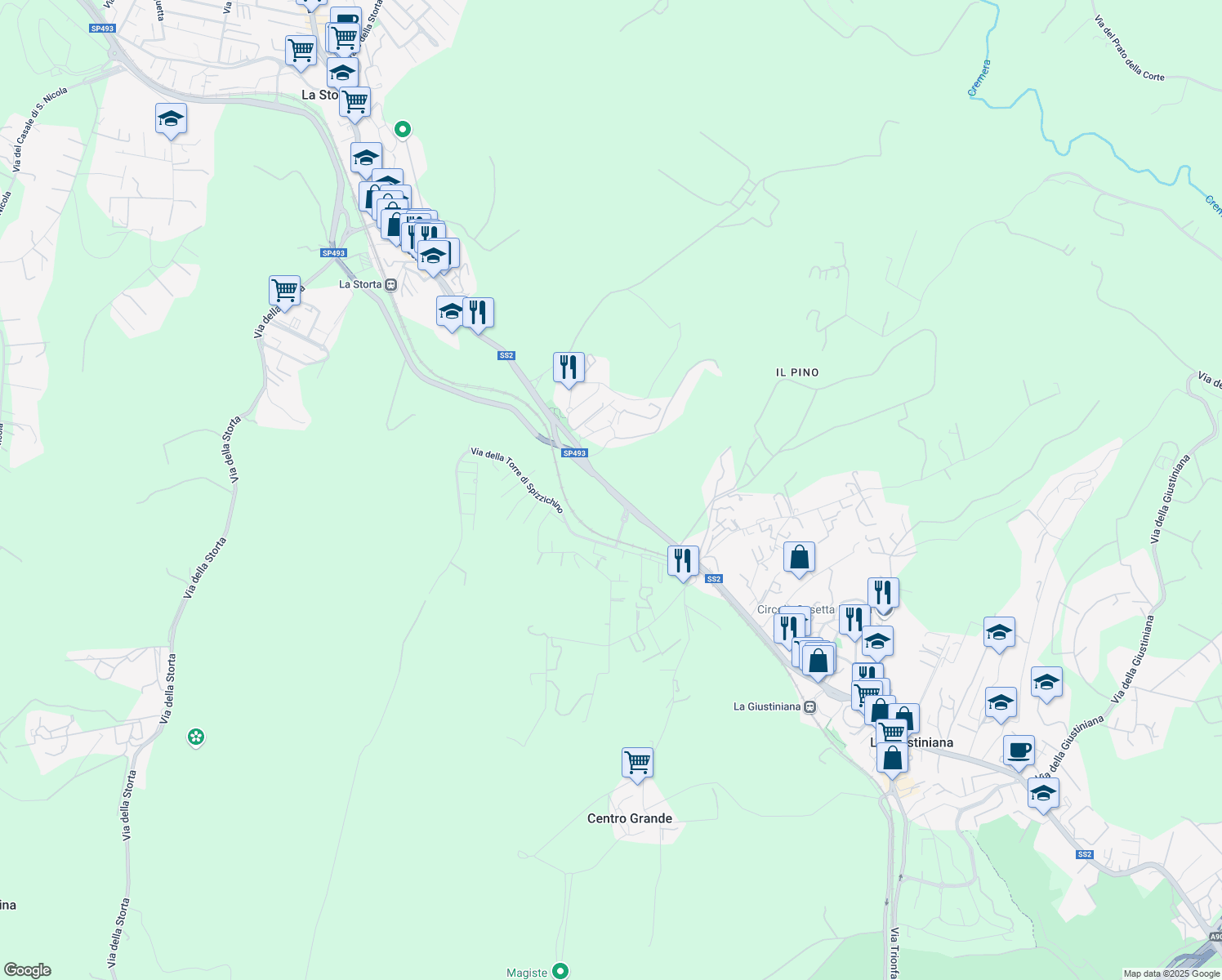 map of restaurants, bars, coffee shops, grocery stores, and more near in Metropolitan City of Rome Capital