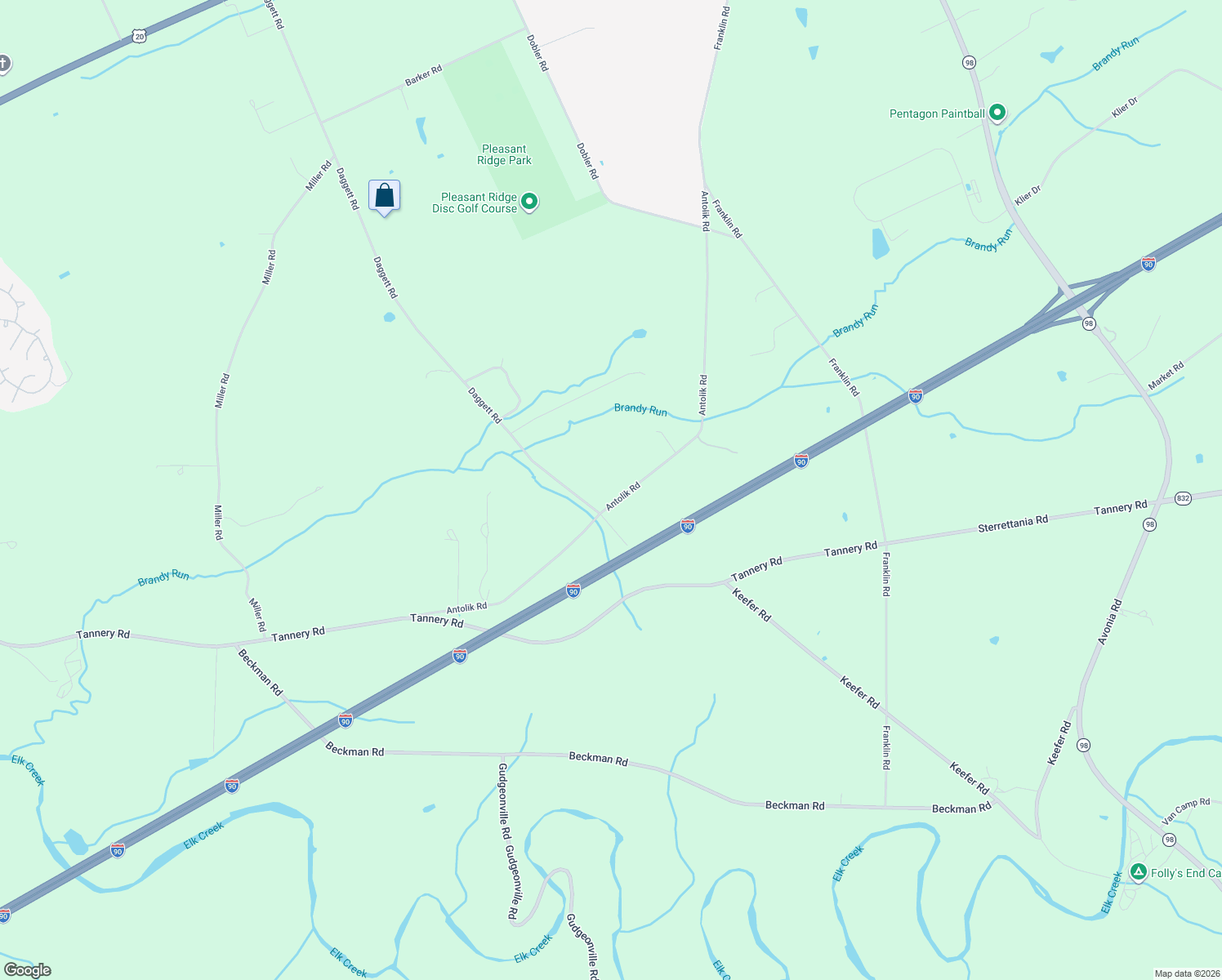 map of restaurants, bars, coffee shops, grocery stores, and more near 7700 Antolik Rd in Girard