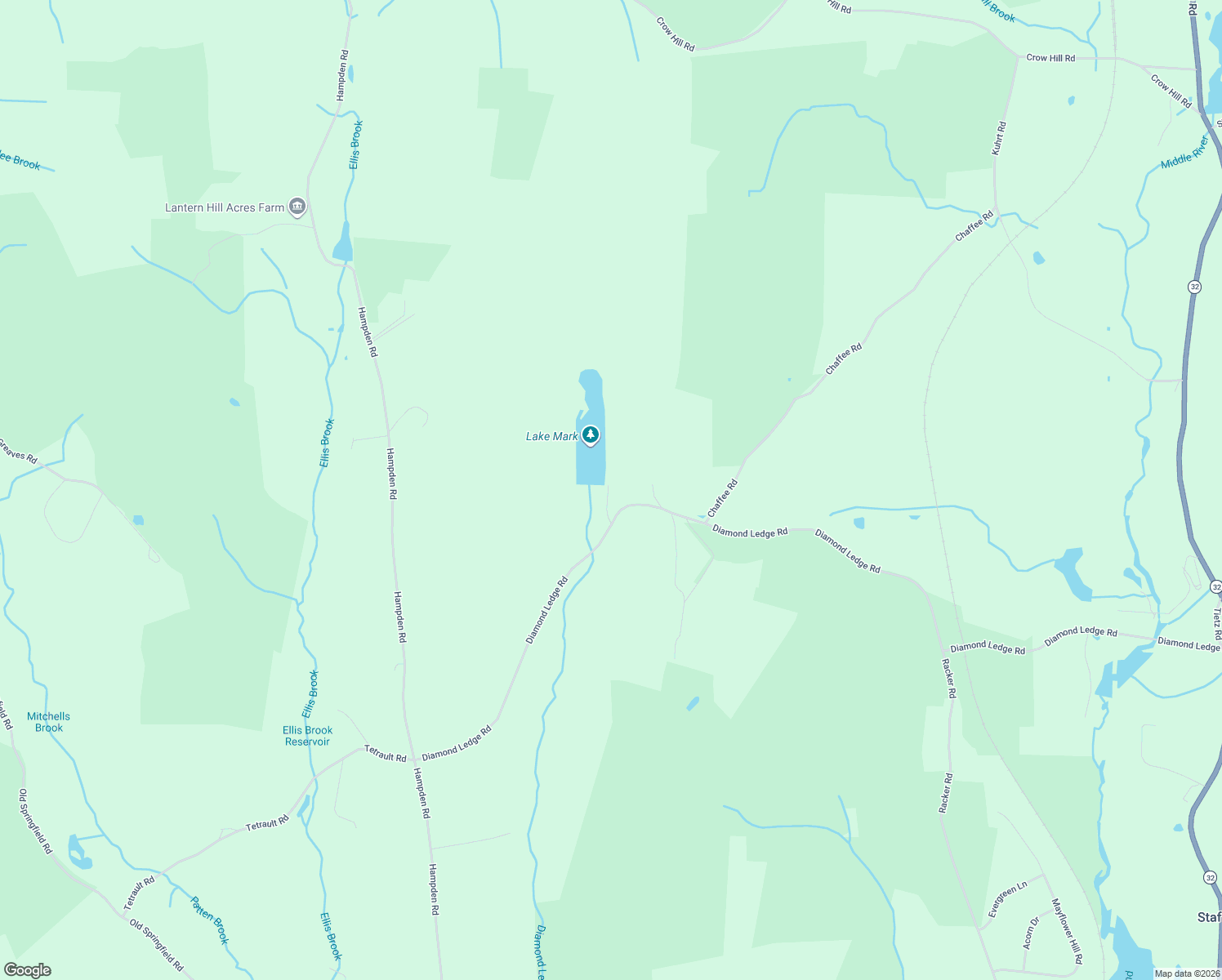 map of restaurants, bars, coffee shops, grocery stores, and more near 201 Diamond Ledge Road in Stafford