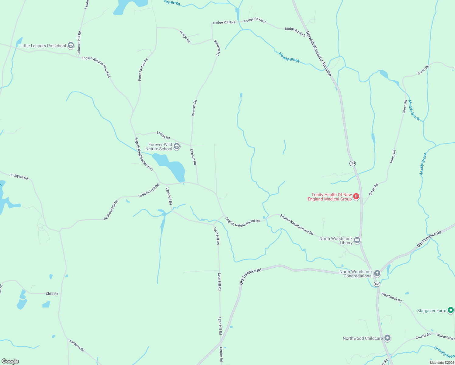 map of restaurants, bars, coffee shops, grocery stores, and more near 15 Braaten Hill Road in Woodstock