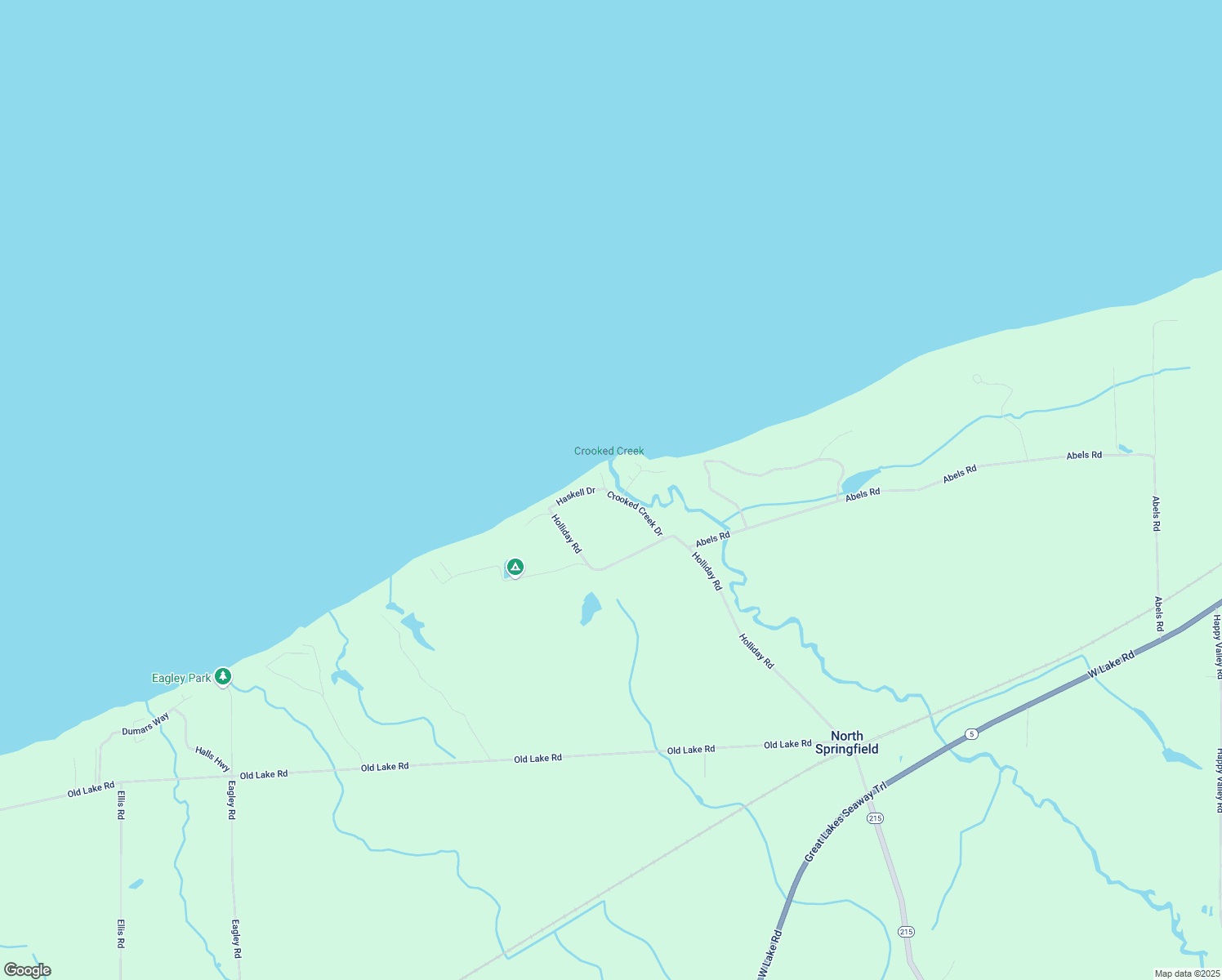 map of restaurants, bars, coffee shops, grocery stores, and more near 129 Crooked Creek Dr in Erie