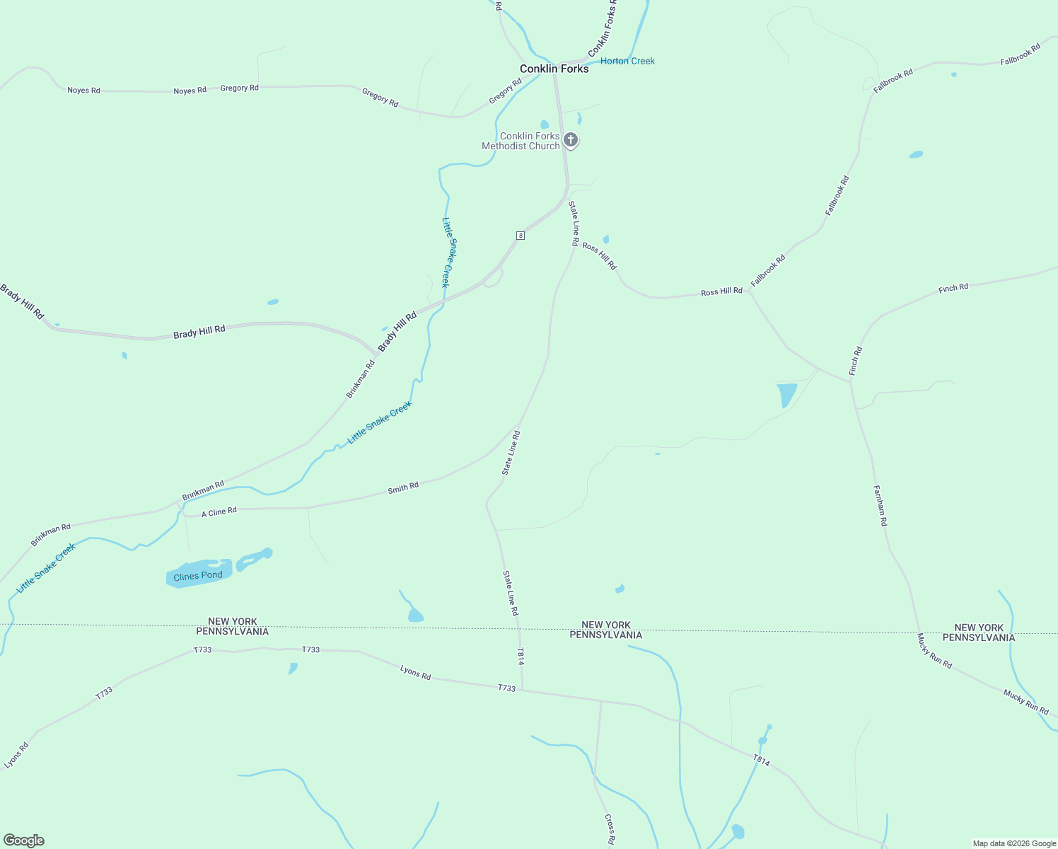 map of restaurants, bars, coffee shops, grocery stores, and more near 158 State Line Road in Binghamton