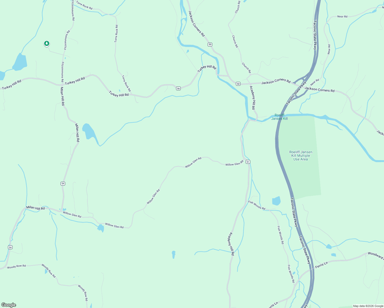 map of restaurants, bars, coffee shops, grocery stores, and more near 301 Willow Glen Road in Red Hook