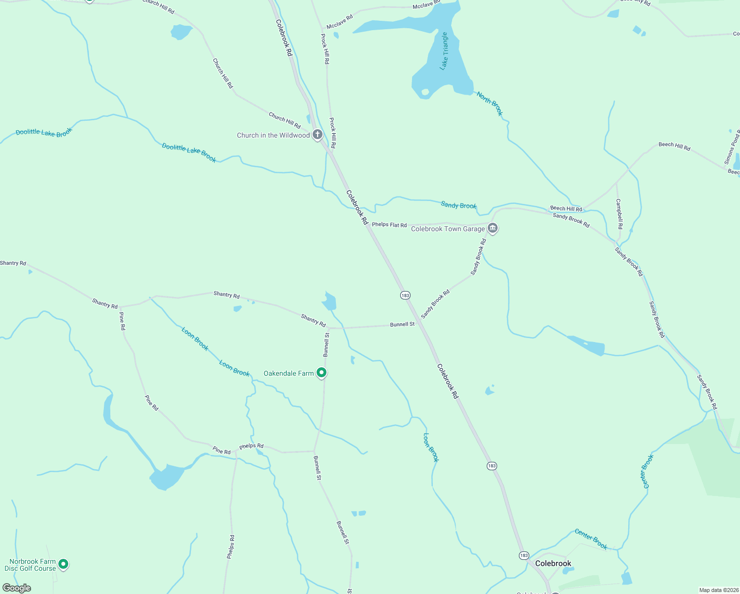 map of restaurants, bars, coffee shops, grocery stores, and more near 677 Colebrook Road in Colebrook