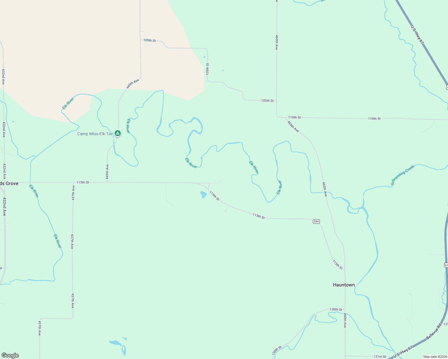 map of restaurants, bars, coffee shops, grocery stores, and more near 4512 115th Street in Clinton