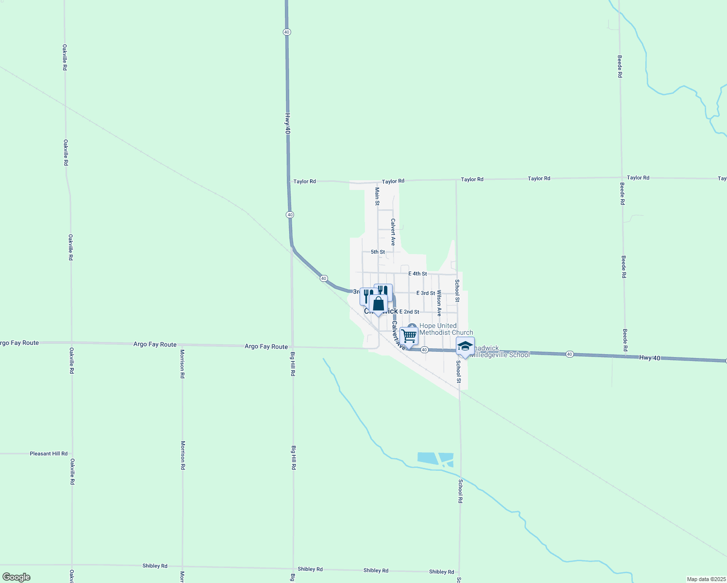 map of restaurants, bars, coffee shops, grocery stores, and more near 301 Marion Avenue in Chadwick