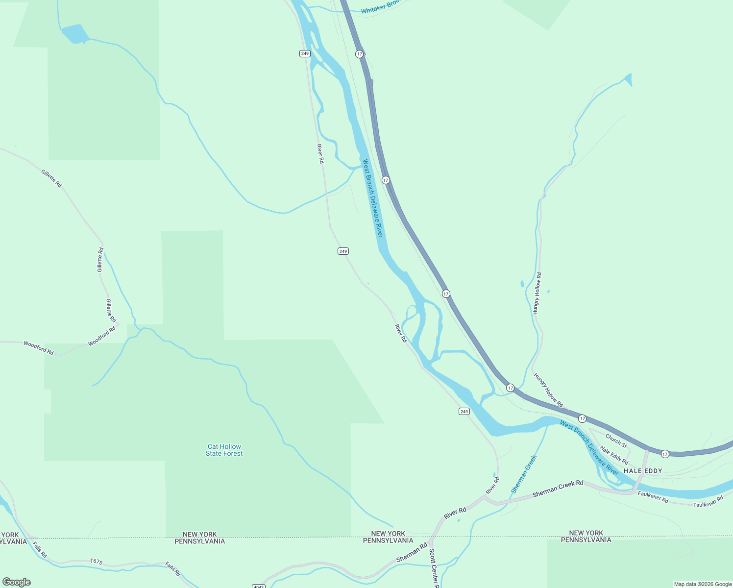 map of restaurants, bars, coffee shops, grocery stores, and more near 310 River Road in Deposit