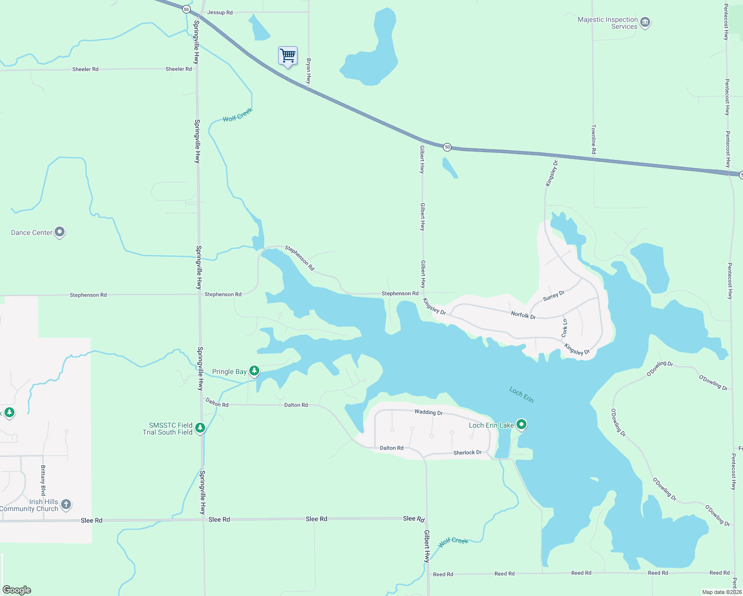 map of restaurants, bars, coffee shops, grocery stores, and more near 8151 Stephenson Road in Onsted