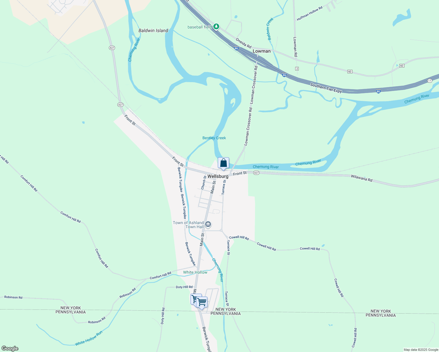New York State Bicycle Route 17, Little Valley NY Walk Score