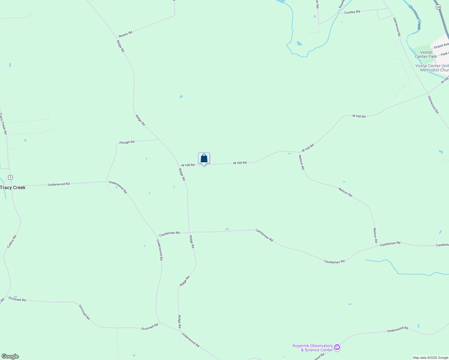 map of restaurants, bars, coffee shops, grocery stores, and more near 70 West Hill Road in Vestal