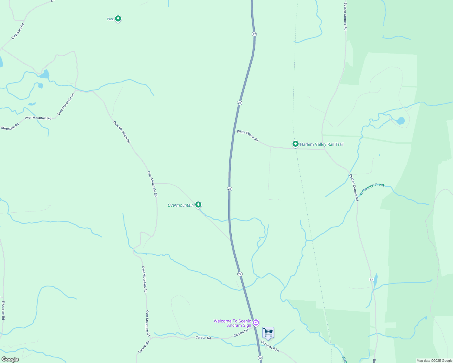 map of restaurants, bars, coffee shops, grocery stores, and more near 6739 New York 22 in Ancramdale