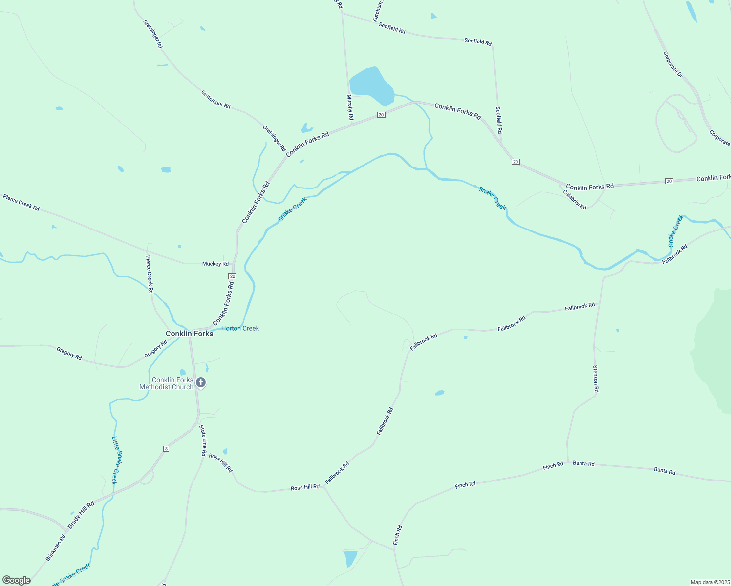 map of restaurants, bars, coffee shops, grocery stores, and more near 169 Fallbrook Road in Conklin