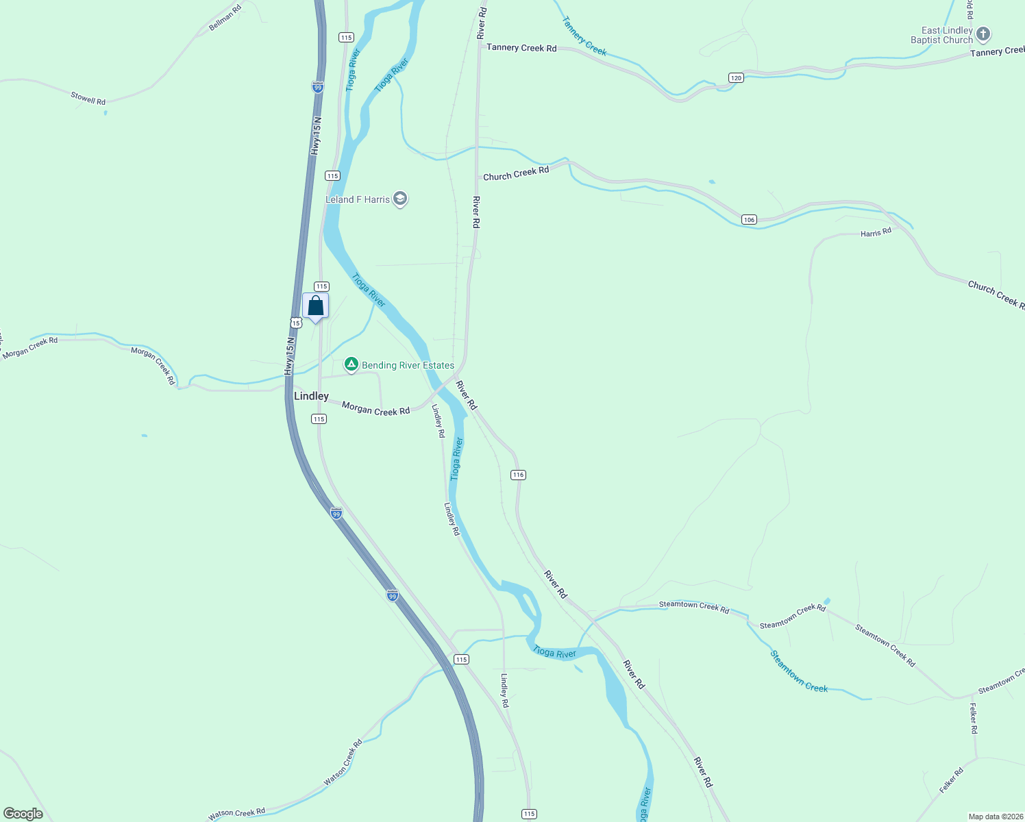 map of restaurants, bars, coffee shops, grocery stores, and more near 678 River Road in Lindley