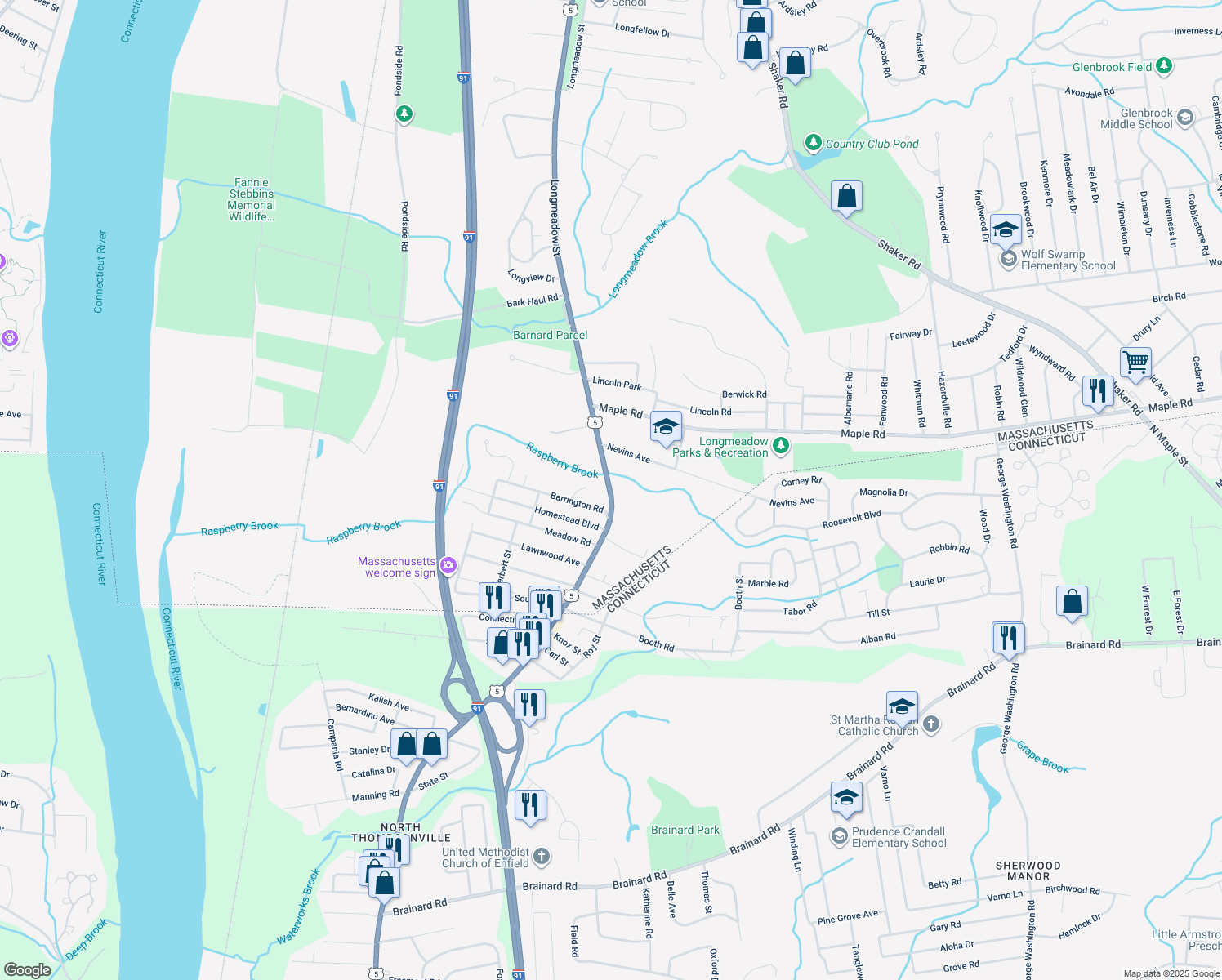 Longmeadow Street, Longmeadow MA Walk Score