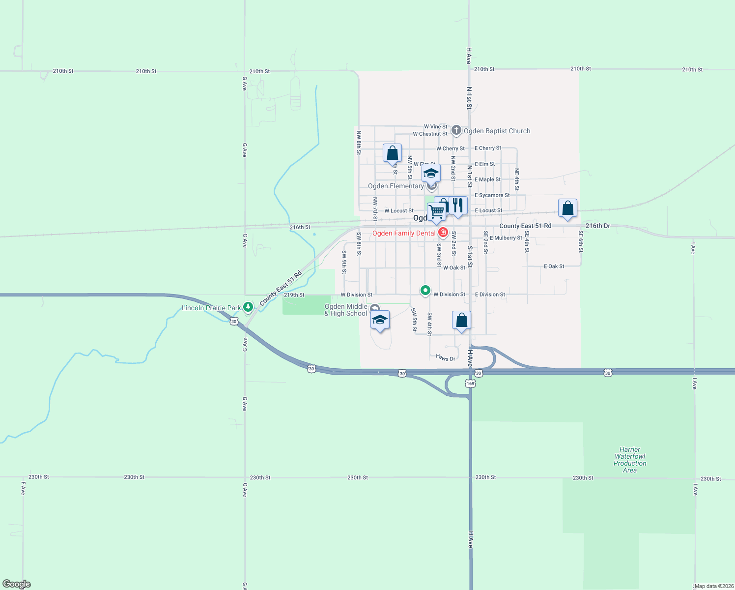 map of restaurants, bars, coffee shops, grocery stores, and more near 756 West Division Street in Ogden