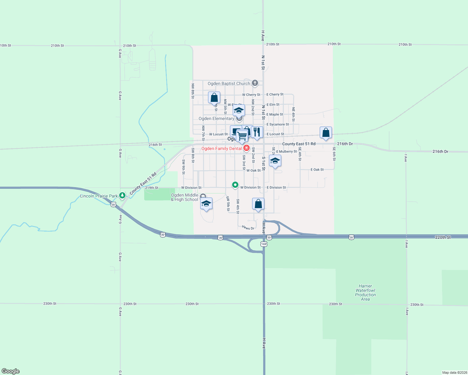 map of restaurants, bars, coffee shops, grocery stores, and more near 408 West Division Street in Ogden