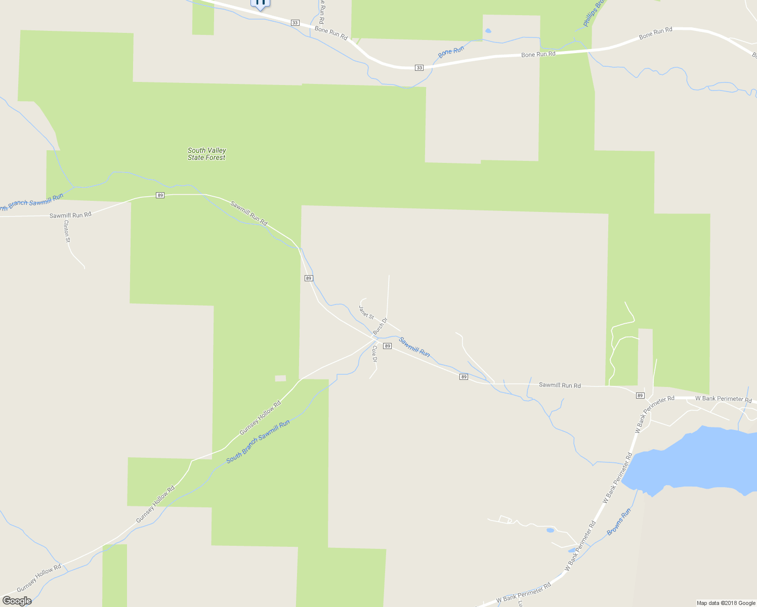 map of restaurants, bars, coffee shops, grocery stores, and more near 879 Burch Drive in Frewsburg
