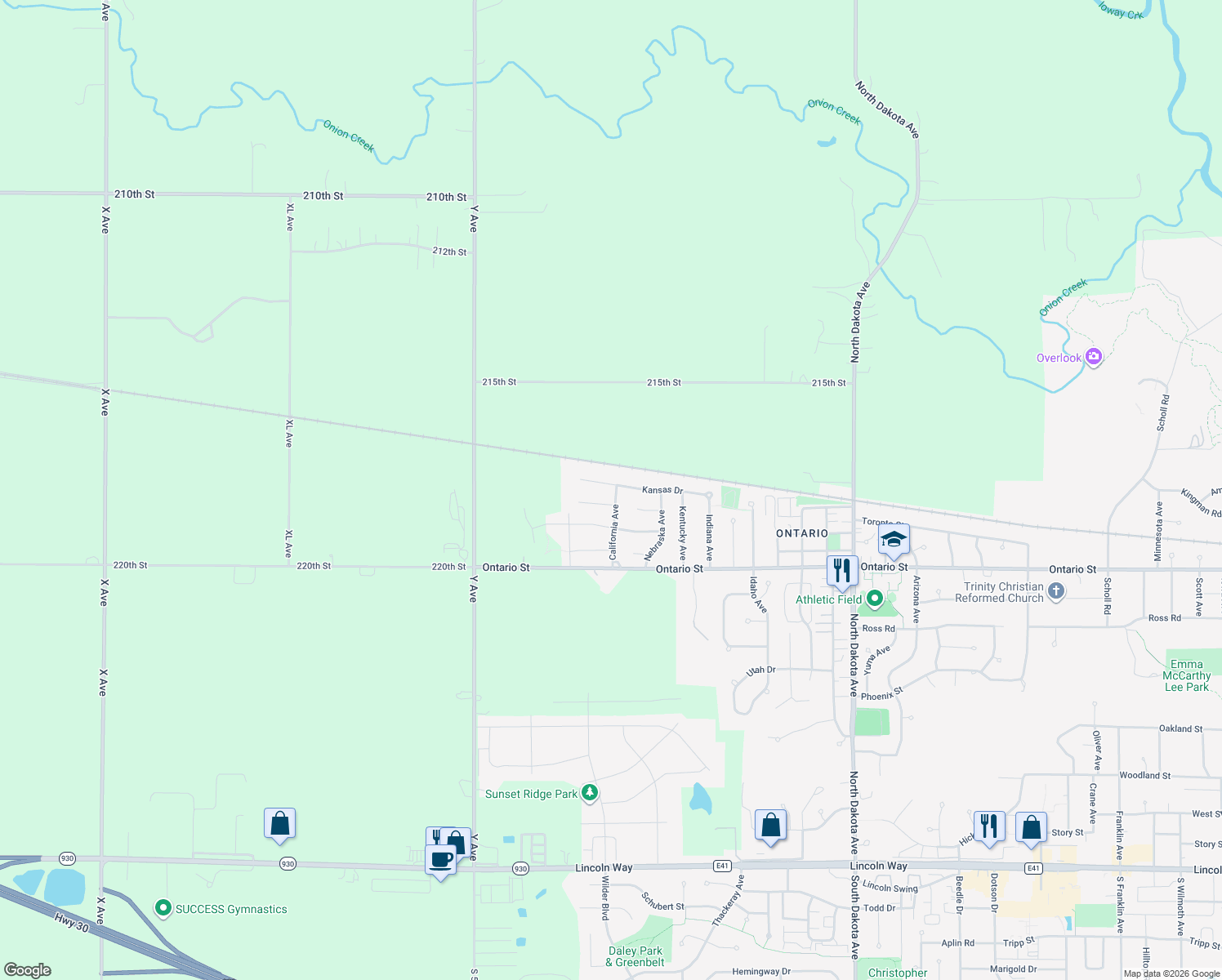 map of restaurants, bars, coffee shops, grocery stores, and more near 5406 Kansas Dr in Ames