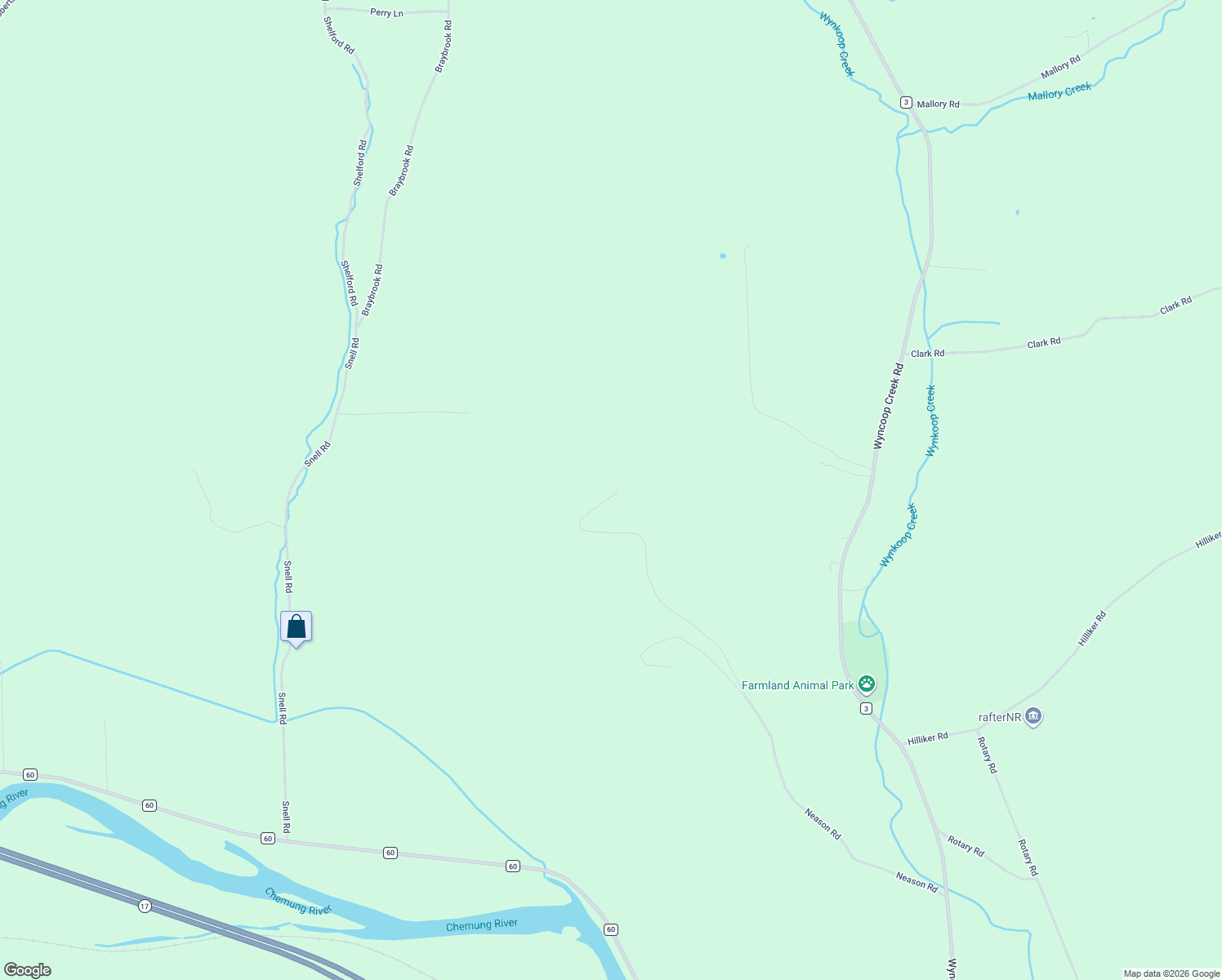 map of restaurants, bars, coffee shops, grocery stores, and more near 283 Neason Road in Chemung