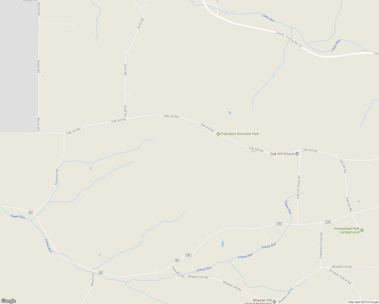 map of restaurants, bars, coffee shops, grocery stores, and more near 509 Oak Hill Road in Frewsburg