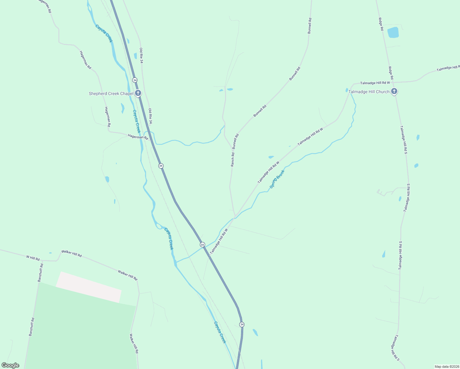 map of restaurants, bars, coffee shops, grocery stores, and more near 53 Ranch Road in Waverly