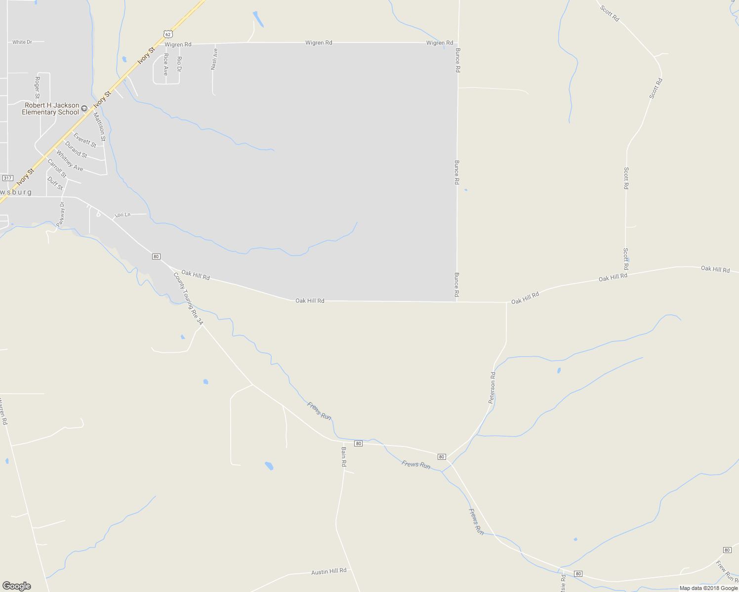 map of restaurants, bars, coffee shops, grocery stores, and more near 1014 Oak Hill Road in Frewsburg